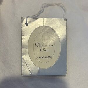Dior Silver and Cream Accessory Tag